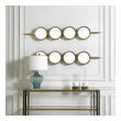 french for mirror Uttermost Gold Mirror Contemporary In Style, This Mirror Features A Sleek Iron Base With Linear Metal Accents. The Piece Is Finished In Gold Leaf With Four Round Beveled Mirrors. Group Multiple Pieces Together And Hang Horizontal Or Vertical To Create A Truly Unique Wall Feature.