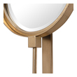 french for mirror Uttermost Gold Mirror Contemporary In Style, This Mirror Features A Sleek Iron Base With Linear Metal Accents. The Piece Is Finished In Gold Leaf With Four Round Beveled Mirrors. Group Multiple Pieces Together And Hang Horizontal Or Vertical To Create A Truly Unique Wall Feature.