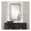 floor mirror oval Uttermost Rectangular Brushed Gold Mirror Showcasing Elegant Lines And A Timeless Style, This Mirror Features An Overlapping Solid Iron Frame Finished In A Sophisticated Distressed Brushed Gold With Silver Highlights. May Be Hung Horizontal Or Vertical.