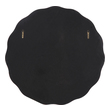 home decor bathroom mirrors Uttermost Black Scalloped Edge Round Mirror Showcasing A Feminine Scalloped Edge, This Shaped Wood Mirror Adds Whimsical Flair To Any Design. The Mirror Is Finished In Satin Black And Has A 1 1/4" Bevel.