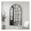 mirror on floor living room Uttermost Black Arch Iron Mirror A Transitional Take On A Classic Design, This Arch Mirror Features A Delicate Iron Frame Finished In Satin Black.