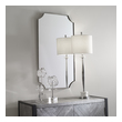 cheap long standing mirror Uttermost Nickel Scalloped Corner Mirror A Stylish Take On Updated Traditional Style, This Mirror Features A Stainless Steel Frame Finished In A Polished Nickel With Scalloped Corner Detailing. May Be Hung Horizontal Or Vertical.