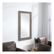 round framed mirror Uttermost Golden Rust Mirror Art-deco Influences Are Displayed In This Design That Features Linear Texture Finished In Antiqued Gold With Rust Glaze Paired With Bold Satin Black And Silver Highlights. The Beveled Mirror May Be Hung Horizontal Or Vertical.