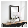 contemporary decorative mirrors Uttermost Burnished Wood Mirror This Rectangular Mirror Features A Heavily Burnished Wood Look With Rich Mahogany Undertones, Faux Exposed Wood Grain And A Beaded Inner Liner. The Piece Has A 1" Bevel And May Be Hung Horizontal Or Vertical.