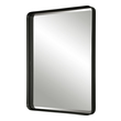 tall standing floor mirror Uttermost Large Mirror This Mirror Features A Deep Metal Band Surrounding An Offset Inner Ledge Finished In A Sleek Satin Black. Mirror Has A Generous 1 1/4" Bevel And May Be Hung Horizontal Or Vertical.