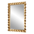 utter most Uttermost Scalloped Gold Mirror This Mirror Features A Hand Forged Metal Frame Finished In A Lightly Antiqued Gold Leaf With An Organic, Scalloped Edge Design. A Generous 1 1/4" Bevel Is Added To This Piece, Which May Be Hung Horizontal Or Vertical.