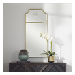 victorian mirror oval Uttermost Tall Brass Mirror Inspired By Trumeau Styling, This Updated Traditional Mirror Displays A Petite Stainless Steel Frame Finished In Satin Brushed Brass, Displaying An Etched Medallion Motif.