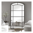 mirror wall with frame Uttermost Oversized Arch Mirror This Oversized Arch Mirror Features A Substantial Solid Iron Frame Finished In A Rich Satin Black, With A Deep Channeled Outer Edge.