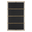 french accent mirror Uttermost Gold Wall Mirror This Mirror Displays A 3-dimensional Design With An Outer Iron Frame Finished In Warm Gold, Surrounding A Floating Mirror Held By Aged Bronze Clips. May Be Hung Horizontal Or Vertical.