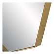 modern mirrors for wall Uttermost Oversized Angular Mirror Displaying A Contemporary Feel, This Oversized Mirror Features A Deep, Angular Metal Band Frame Finished In Plated Antique Brass. May Be Hung Horizontal Or Vertical.
