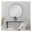 standing mirror in living room ideas Uttermost Aged White Round Mirror Petite Iron Spheres Line The Outer Edge Of This Round Frame, Finished In A Heavily Distressed Aged White With Rustic Black Undertones. Mirror Features A Generous 1 1/4" Bevel.