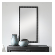ornate wood frame mirror Uttermost Black Industrial Mirror Constructed From Hand Forged Iron With Noticeable Raised Ridges For A Touch Of Industrial Influence, Finished In A Slightly Distressed Matte Black With Silver Undertones. May Be Hung Horizontal Or Vertical.