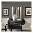 framed free standing mirror Uttermost Silver Vanity Mirrors This Decorative Mirror Features A Solid Pine Wood Frame Finished In Metallic Silver Leaf Finish With A Light Gray Glaze.
