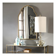 wooden mirror frame with stand Uttermost Gold Arch Mirrors Mirrors Metal Frame Finished In A Rich Antiqued Gold.