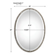 unique bathroom wall mirrors Uttermost Oval Wall Mirrors Textured Metal Frame Finished In A Plated Polished Nickel.