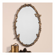 leaning mirror decor Uttermost Gold Vanity Oval Mirrors Distressed, Antiqued Gold Leaf With A Gray Glaze.
