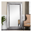 lucille furniture Uttermost Oversized Silver Mirrors Heavily Distressed Aged Silver Finish With Rustic Brown And Natural Wood Undertones.