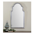 silver victorian mirror Uttermost Arched Silver Mirrors Lightly Antiqued Silver Leaf Finish. NA