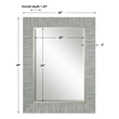 modern freestanding mirror Uttermost Gray Wood Mirrors Solid Wood Frame With A Striped, Blue-gray And Silver, Textured Wrap Finish Accented With A Silver Leaf Inner Lip.