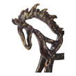 large garden statues and ornaments Uttermost Figurines & Sculptures Heavily Textured Horse Sculpture Finished In A Heavily Antiqued Bronze With Dark Brown Glaze Standing On A Concrete Inspired Base.
