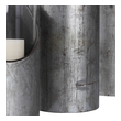 large pillar candle holders glass Uttermost Candleholders This Set Of Three Candleholders Features A Sleek Angular Design In Raw Iron And Clear Glass Cylinders With Three 3"x 3" Distressed Beige Candles Included.
