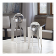 shiva sculpture buy Uttermost Figurines & Sculptures Crystal Spheres Elevated On Stainless Steel Bases Finished In A Brushed, Plated Silver. Sizes: Sm-6x10x6, Lg-7x16x7