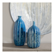 large tall flower vase Uttermost Vases Urns & Finials Earthenware Vases Finished In A Cobalt Blue Glaze With Carved Textural Detail. Sizes: S-6x13x6, L-7x15x7