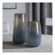 large black ceramic vase Uttermost Vases Urns & Finials Unique Seeded Glass Vases Feature A Taupe To Light Blue Ombre Colorway. Sizes: S-7x11x7, L-8x13x8