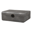 painting ideas for wall Uttermost Decorative Boxes Inspired By The Art Deco Era, This Decorative Box Showcases A Faux Smoke Gray Shagreen Wrapped Exterior Accented By A Brushed Antique Brass And Black Enamel Closure. The Interior Is Finished In Matte Black.