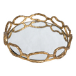 modern oval bathroom mirror Uttermost Decorative Bowls & Trays Frame Made From 100% Cast Iron, This Tray Is Finished In Gold Leaf With Noticeable Distressed Details And A Mirrored Bottom.