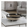 glass bowl vase Uttermost Decorative Bowls & Trays Inspired By Global Travels, This Bowl Features A Neutral Terrazzo Look With A Black Coral And Resin Mixed Rim.