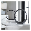 frog sculpture Uttermost Figurines & Sculptures Aluminum Accessories Showcase A Contemporary Look With Streamlined Curves Finished In Black Nickel. Sizes: S- 12x11x2, L- 14x14x2