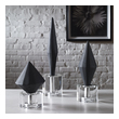 modern statues home decor Uttermost Figurines & Sculptures Elegant Black Diamonds Made Of Granulated Marble Atop Crystal Bases. Sizes: S-5x7x5, M-4x10x4, L-4x14x4
