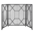 light wood mantel Uttermost Fireplace Screen Forged Iron Fireplace Screen Features A Geometric Design In A Satin Black Finish. The Center Panel Is 26" Wide And The Side Panels Are Each 13" Wide.