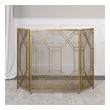 fireplace bench ideas Uttermost Fireplace Screen Forged Iron Finished In Lightly Antiqued Gold Leaf.