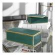 shower shadow box Uttermost Decorative Boxes Emerald Green Boxes With Bright Gold Leaf Trim And Removable Lids.