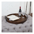 decorate with glass vases Uttermost Decorative Bowls & Trays Classic Round Tray Featuring Acacia Wood With Iron Handles.