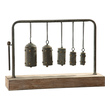 desktop standing Uttermost Tabletop Accents A Tabletop Interpretation Of The Ancient Chinese Musical Instrument, Bianzhong, In Which The Bells Graduate In Size To Provide A Different Sound When Struck With The Mallet. Displayed On A Fir Wood Base.