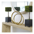 large bronze ornaments Uttermost Figurines & Sculptures Aluminum Accessories Showcase A Contemporary Look With Streamlined Curves Finished In A Clean Gold.