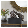 large garden figurines Uttermost Figurines & Sculptures Playful Figurines Finished In An Antique Bronze Patina With Gray Glaze And Matte Black Base. Joseph Famulari