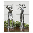 large garden ornaments Uttermost Figurines & Sculptures Metallic Silver With A Matte Black Glaze. NA
