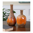 tree wood sculpture Uttermost Figurines & Sculptures Rust Brown Ceramic With Bright Orange Accents. NA