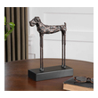 black dog figurine Uttermost Figurines & Sculptures Heavily Distressed Cast Iron With Golden Bronze Highlights.
