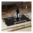 decorating a coffee table tray Uttermost Decorative Bowls & Trays Lightly Antiqued Gold Leaf With Beveled Black Glass Interior.