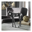 carving and sculpture Uttermost Figurines & Sculptures This Playful, Cast Iron, Sculpture Features A Dark Brown Horse With Light Bronze Tipping Turned To Look At The Antique Gold Bird That Has Positioned Itself On His Back.