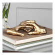ornamental garden sculptures Uttermost Figurines & Sculptures Antiqued, Gold Leaf, Cast Iron Sculpture Of Hands, Forever Intertwined, Remind Us Of The Comfort And Joy Physical Connection Brings.