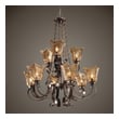 3 shade chandelier Uttermost Chandeliers Chandelier Oil Rubbed Bronze With Toffee Art Glass Shades. Carolyn Kinder