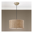 black drum pendant Uttermost Drum Pendants Natural Twine With An Open Weave Construction And A Beige Liner And Frosted Glass Diffuser. NA