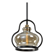 modern linear pendant light Uttermost Mini Pendants Aged Black Iron Finish With Antiqued Brass Plated Details