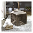 gray and black accent chair Uttermost  Ottomans & Poufs A Stylized Burst Of Natural, Weathered Fir Wood, This Versatile Cube Has A Cushioned, Tan Linen Top, Doubling Its Use As A Seat Or A Footrest. Grace Feyock